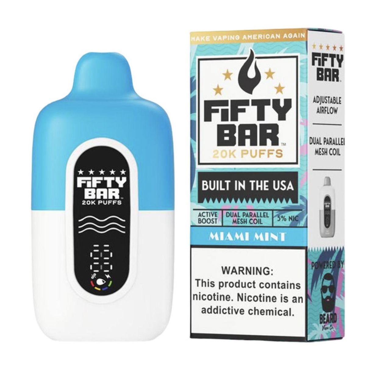 Fifty Bar USA Made Disposable Fifty Bar Miami Mint
