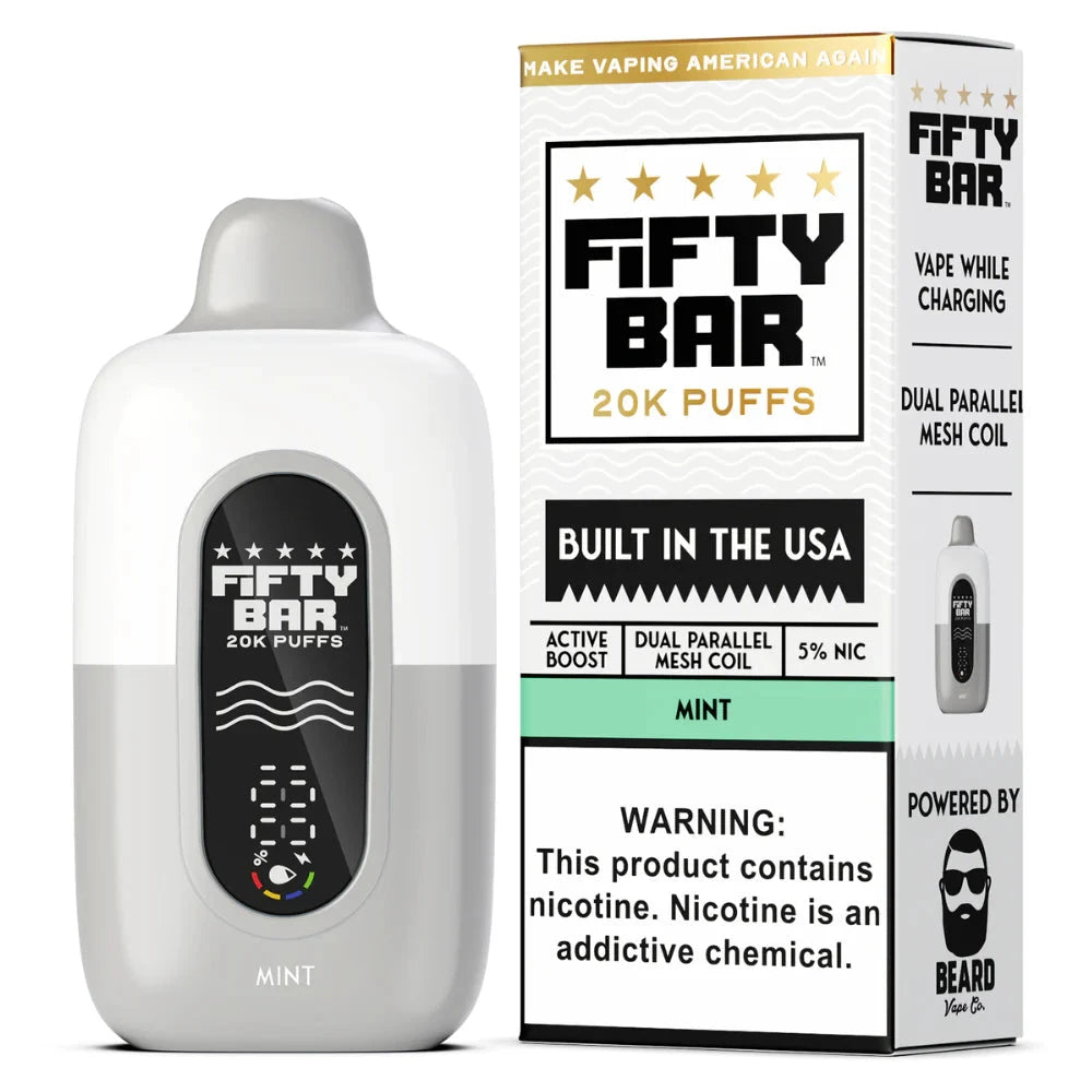 Fifty Bar USA Made Disposable Fifty Bar Peppermint Puff