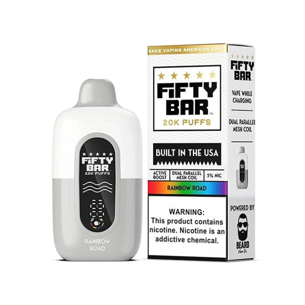 Fifty Bar USA Made Disposable Fifty Bar Rainbow Road