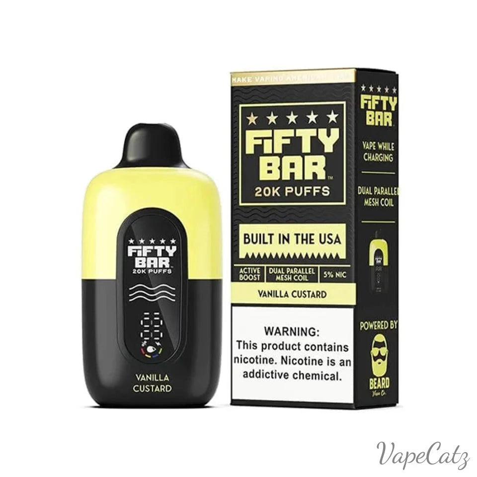 Fifty Bar USA Made Disposable Fifty Bar Vanilla Custard