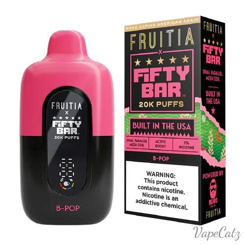 Fifty Bar USA Made Fruitia Collection Disposable Fifty Bar B Pop