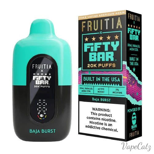 Fifty Bar USA Made Fruitia Collection Disposable Fifty Bar Baja Blast