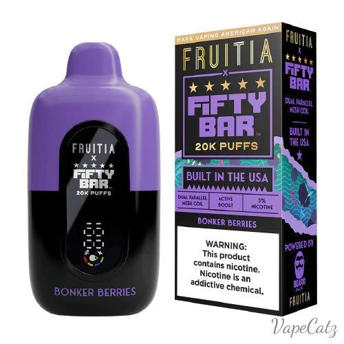Fifty Bar USA Made Fruitia Collection Disposable Fifty Bar Bonker Berries