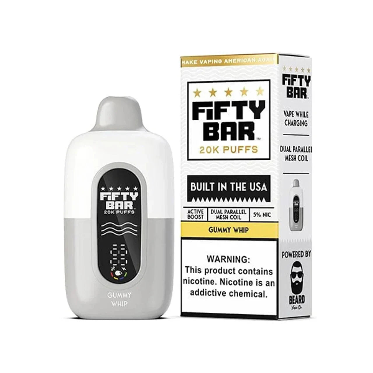 Fifty Bar USA Made Fruitia Collection Disposable Fifty Bar Gummy Whip