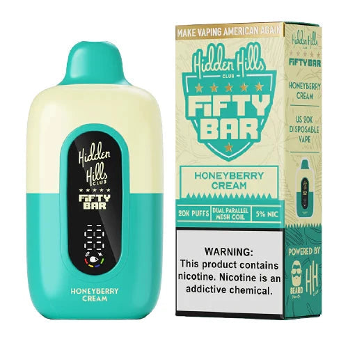 Fifty Bar USA Made Fruitia Collection Disposable Fifty Bar Honeyberry Cream