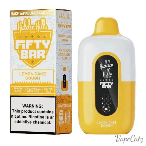 Fifty Bar USA Made Fruitia Collection Disposable Fifty Bar Lemon Cake Dough