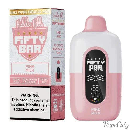 Fifty Bar USA Made Fruitia Collection Disposable Fifty Bar Pink Milk