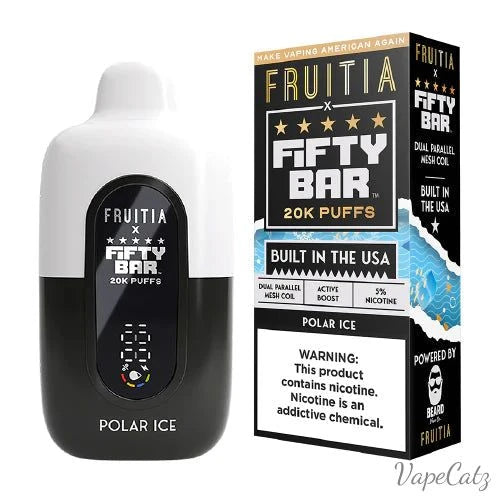 Fifty Bar USA Made Fruitia Collection Disposable Fifty Bar Polar Ice:
