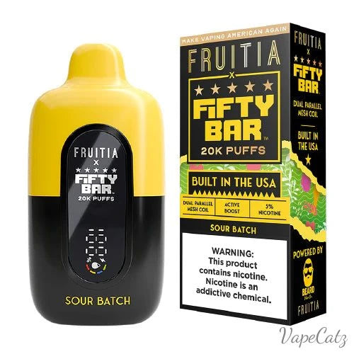 Fifty Bar USA Made Fruitia Collection Disposable Fifty Bar Sour Batch