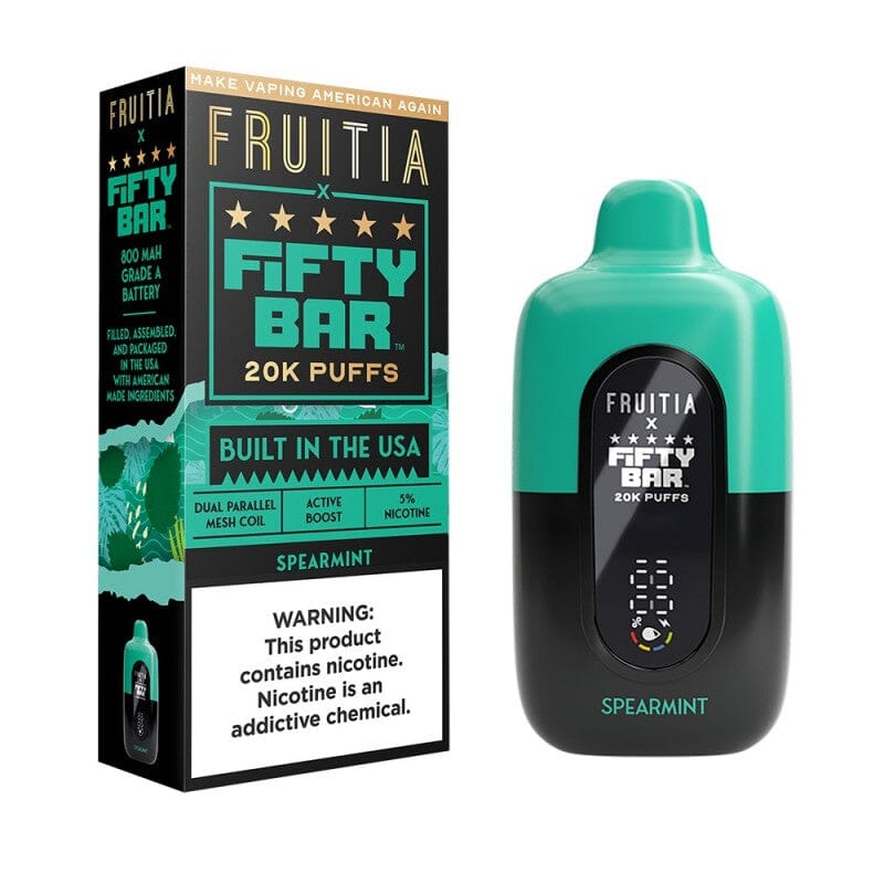 Fifty Bar USA Made Fruitia Collection Disposable Fifty Bar Spearamint