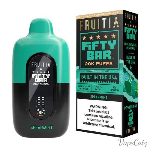 Fifty Bar USA Made Fruitia Collection Disposable Fifty Bar Spearmint