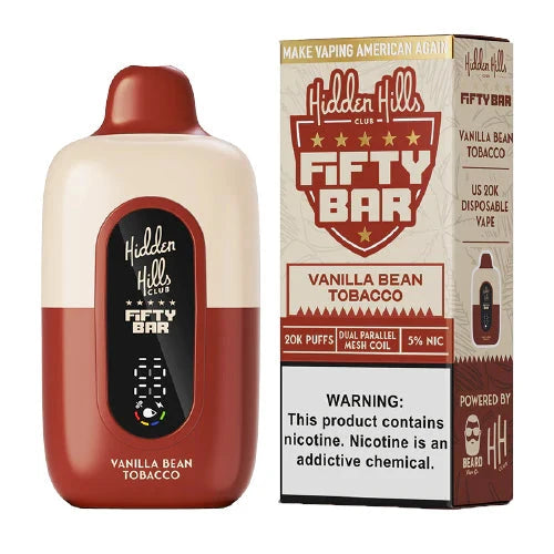 Fifty Bar USA Made Fruitia Collection Disposable Fifty Bar Vanilla Bean Tobacco