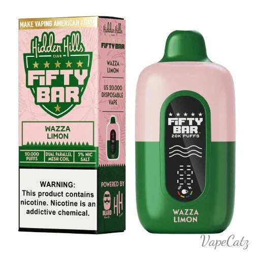 Fifty Bar USA Made Fruitia Collection Disposable Fifty Bar Wazza Limon