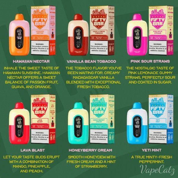 Fifty Bar USA Made Hidden Hills Collection Disposable Fifty Bar