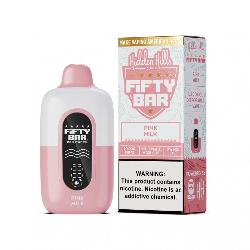 Fifty Bar USA Made Hidden Hills Collection Disposable Fifty Bar PInk MIlk