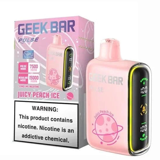 Geek Bar Pulse Disposable Wicked & Vivi's House Juicy Peach Ice