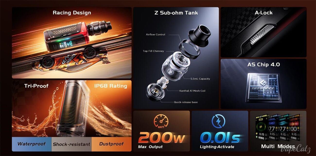 Geekvape Aegis Legend 5 Mod Kit with Z Sub Ohm Tank Atomizer 5.5ml Classic Collection Classic Collection