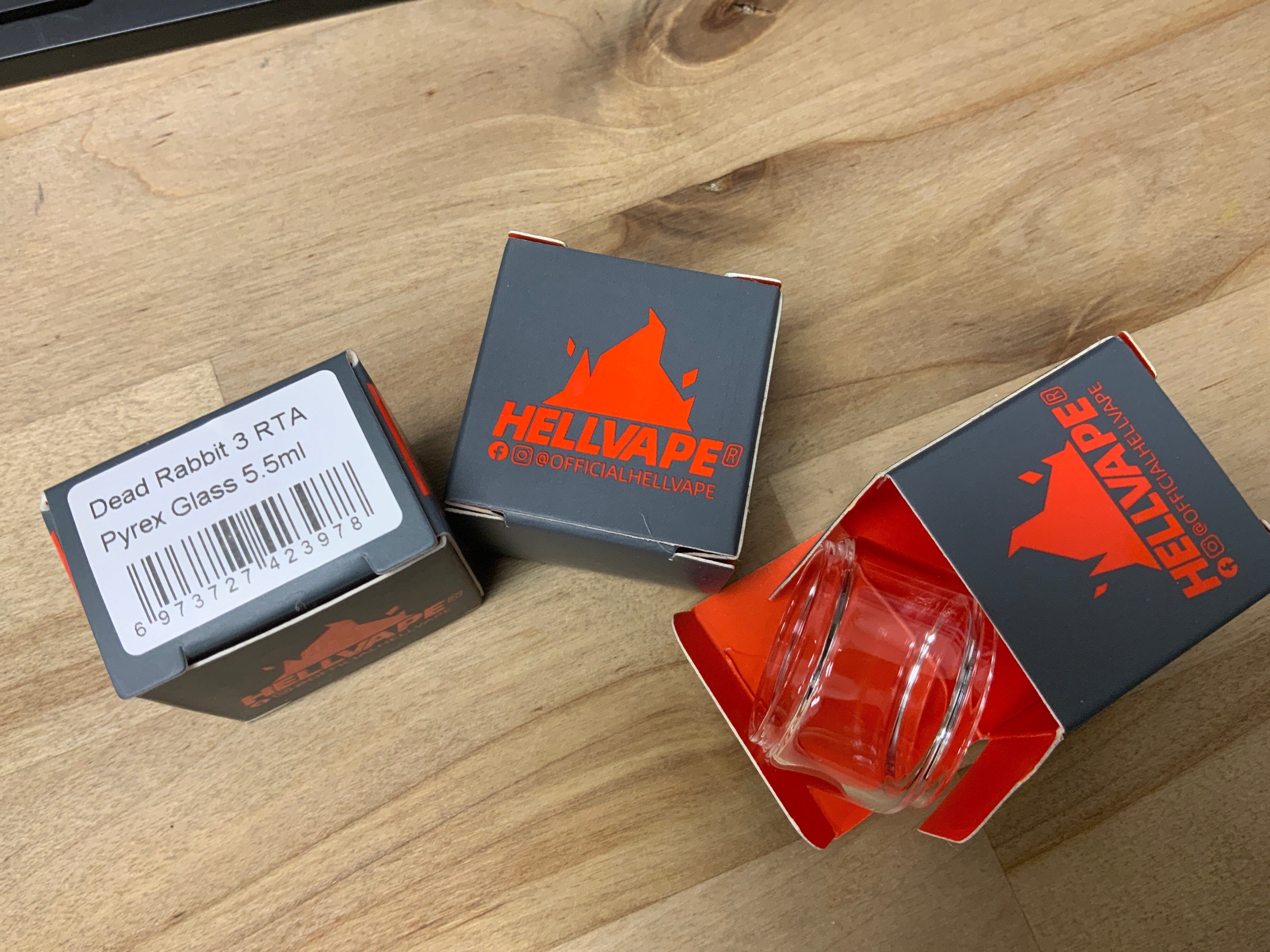 HellVape Fat Rabbit and Dead Rabbit Replacement Glass Classic Collection Classic Collection Dead Rabbit 3 RTA 5.5ml 3 Pack