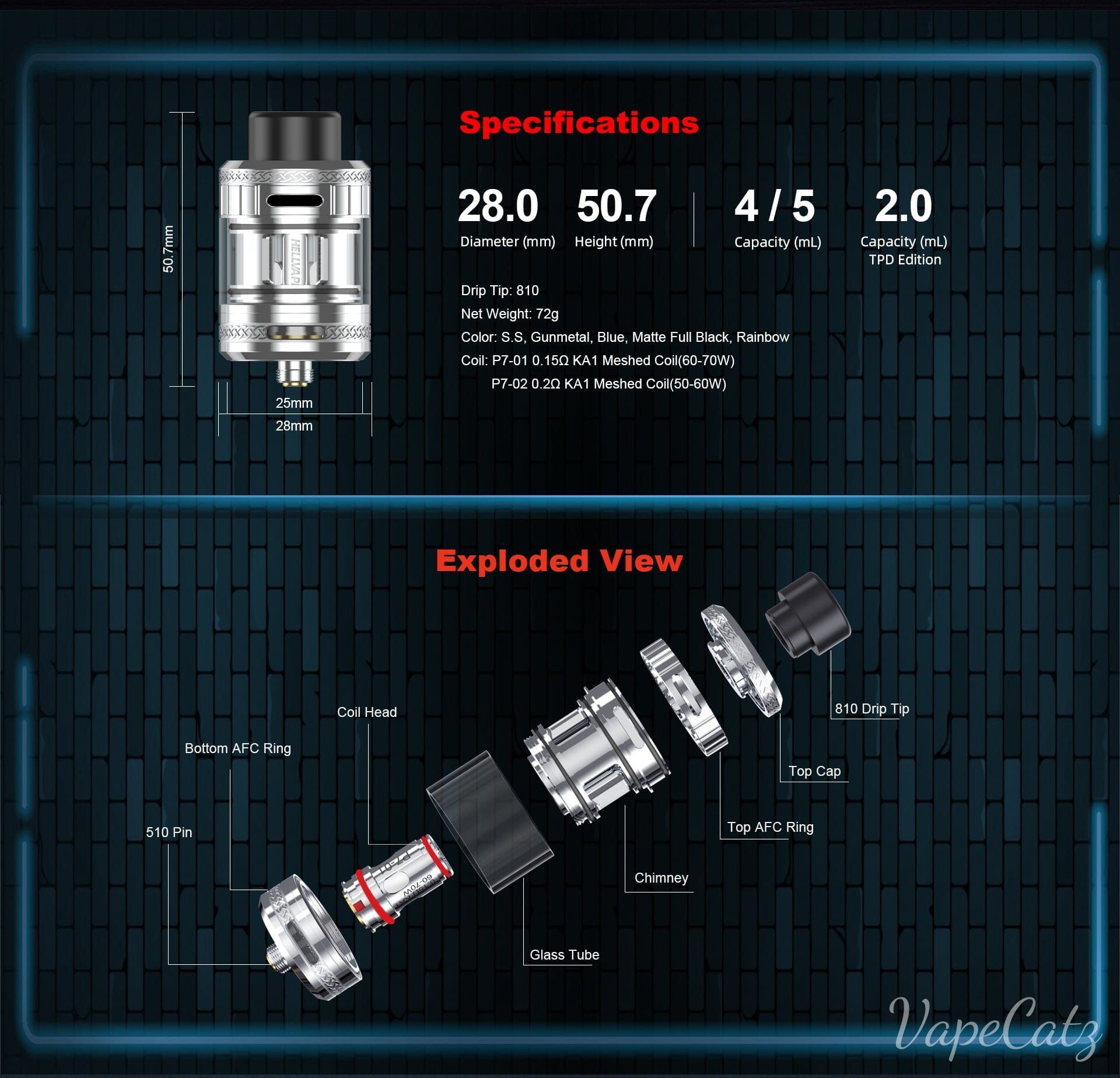 Hellvape Fat Rabbit Sub-Ohm Tank V2 Classic Collection Classic Collection