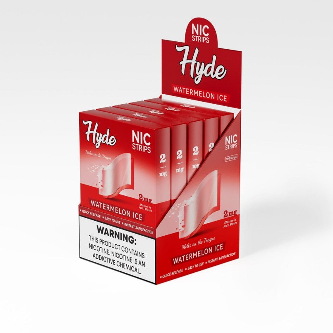 Hyde Nicotine Strips – 2mg – 20pk Pouches Hyde Strips Watermelon Ice 5 pack of 20 pc boxes