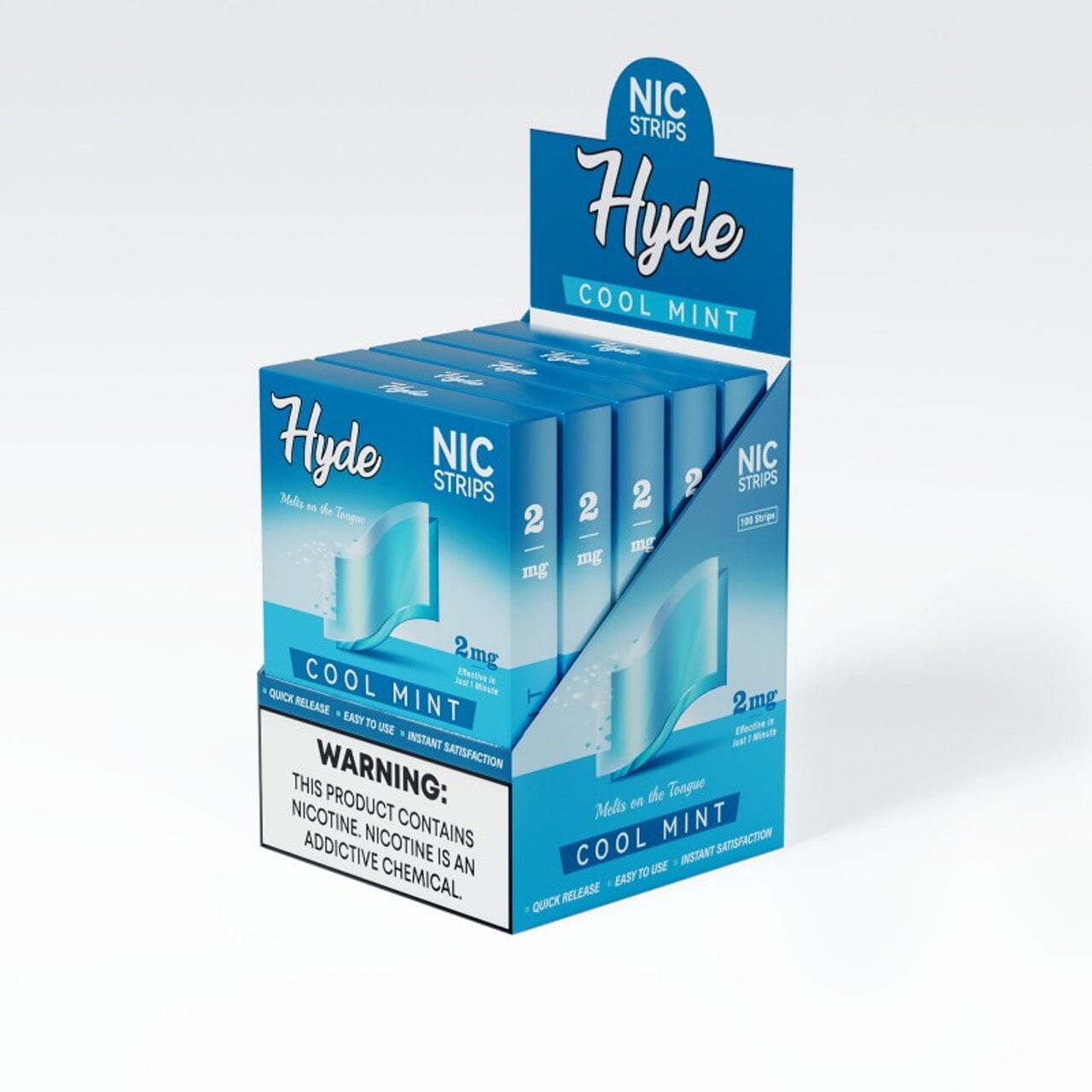 Hyde Nicotine Strips – 4mg – 20pk Pouches Hyde Strips Cool Mint 5 pack of 20 pc boxes