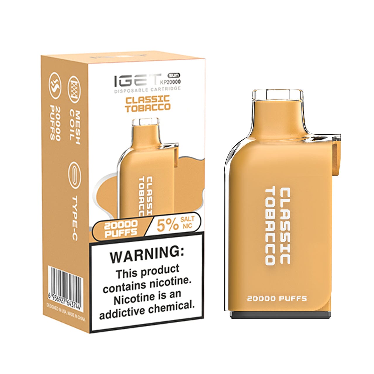 IGET KP20000 Disposable Wicked & Vivi's House Classic Tobacco Pod