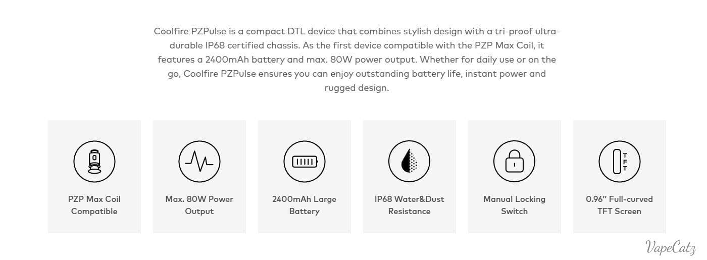 Innokin Coolfire PZPulse Pod Kit 2400mAh 5.5ml (Max 80w) Innokin Hardware Innokin Hardware