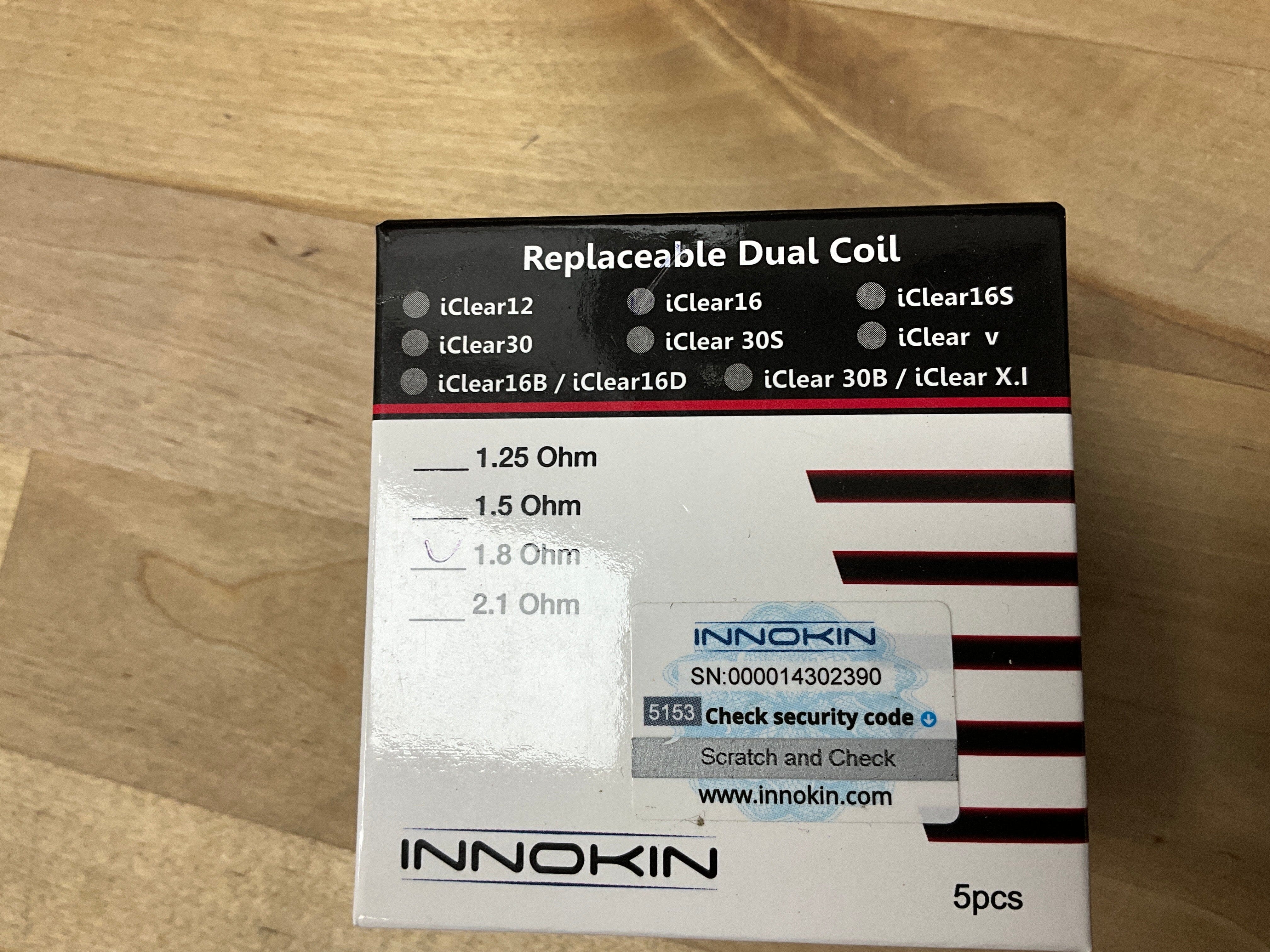 Innokin Dual Coils for I16 or I30 or I30S Tanks Classic Collection Innokin Hardware iclear 16 1.8 Ohm
