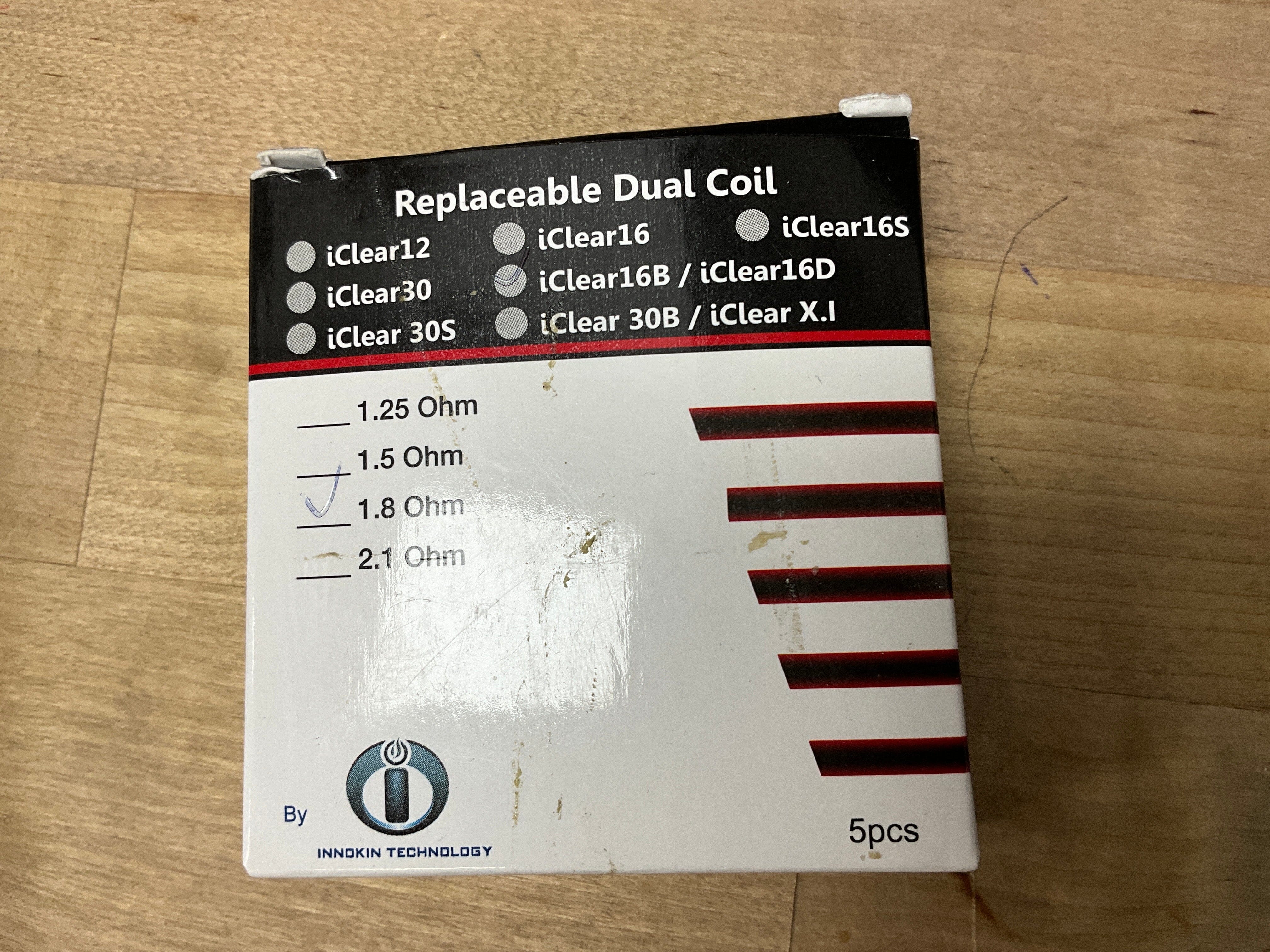 Innokin Dual Coils for I16 or I30 or I30S Tanks Classic Collection Innokin Hardware iClear 16B 1.8ohm