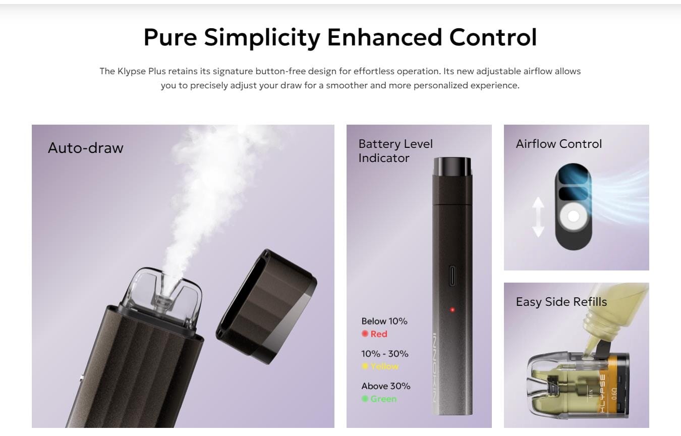 Innokin Klypse Plus Pod System Kit - Bigger Battery! Innokin Hardware Innokin Hardware