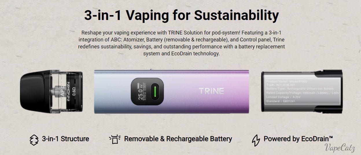 Innokin Trine Pod System Kit 1000mAh 2ml Innokin Hardware Innokin Hardware