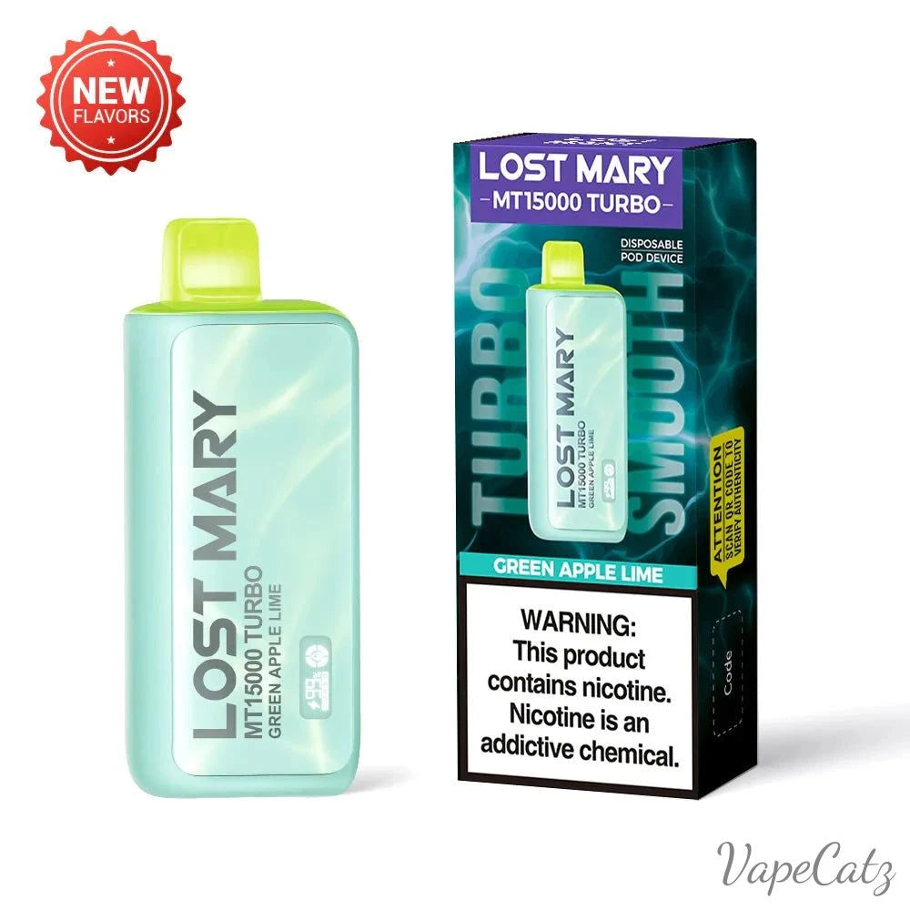 Lost Mary MT15000 Turbo Disposable 5% Disposable FunkyRepublic Green Apple Lime