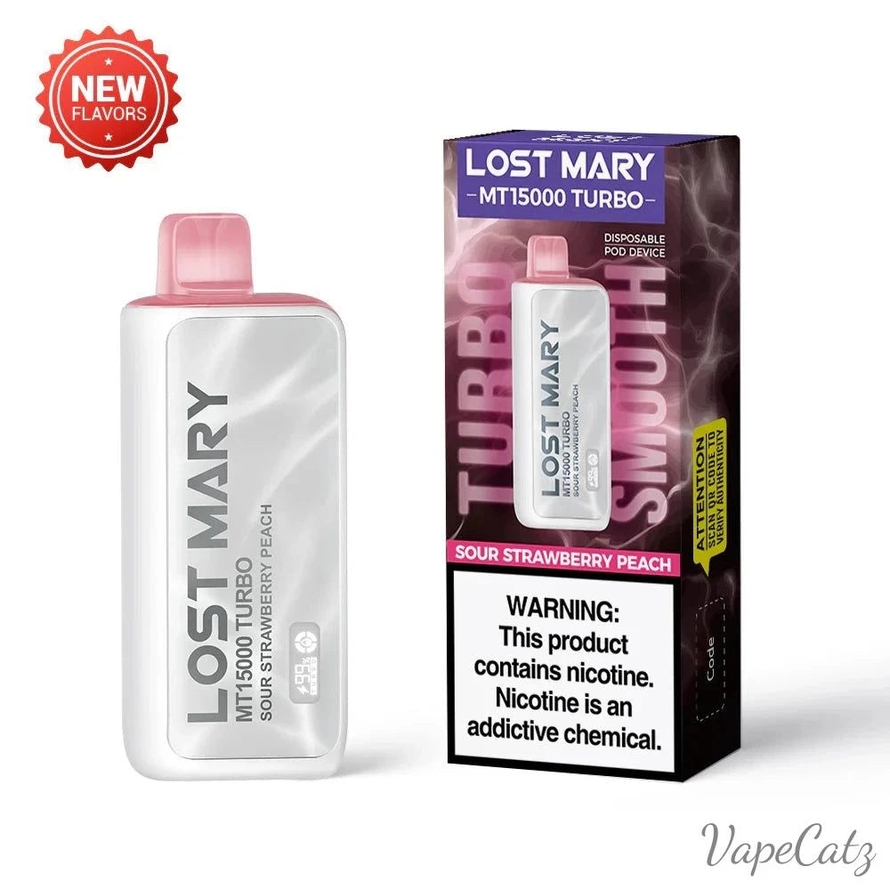 Lost Mary MT15000 Turbo Disposable 5% Disposable FunkyRepublic Sour Strawberry Peach