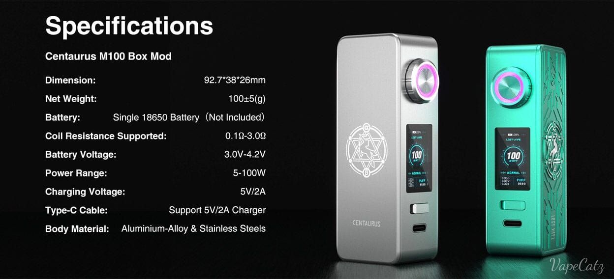 Lost Vape Centaurus M100 Box Mod Classic Collection Classic Collection
