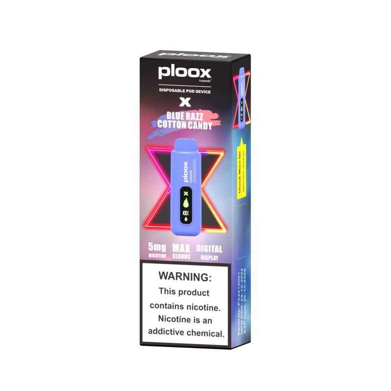 Ploox X Edition 5mg or 0.5% Disposable Wicked & Vivi's House Blue Razz Cotton Candy
