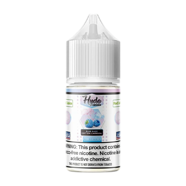 Pod Juice Hyde E-liquid High Content Salt E-Liquid High Content Salt E-Liquid Blue Razz Cotton Carnival 55mg