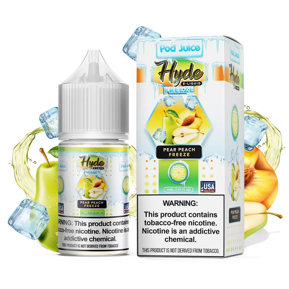 Pod Juice Hyde E-liquid High Content Salt E-Liquid High Content Salt E-Liquid Pear Peach Freeze 35mg
