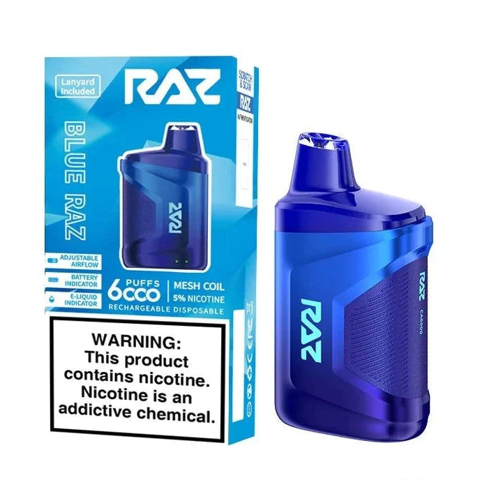 Raz 6000 Disposable Wicked & Vivi's House Blue Raz Ice