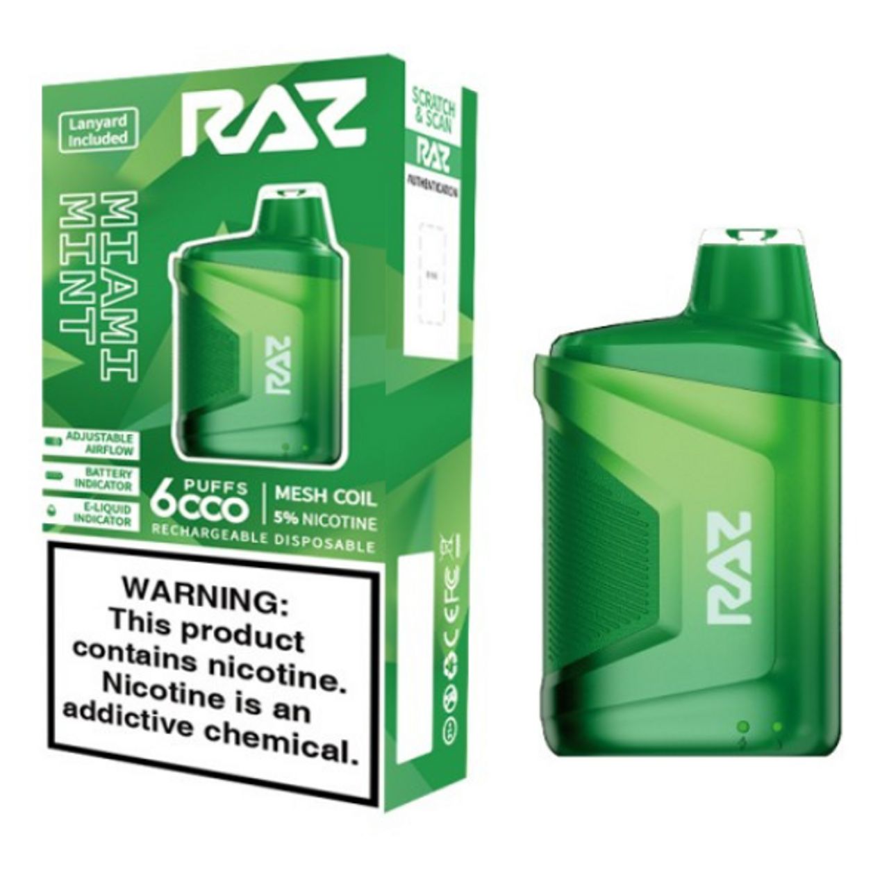 Raz 6000 Disposable Wicked & Vivi's House Miami Mint