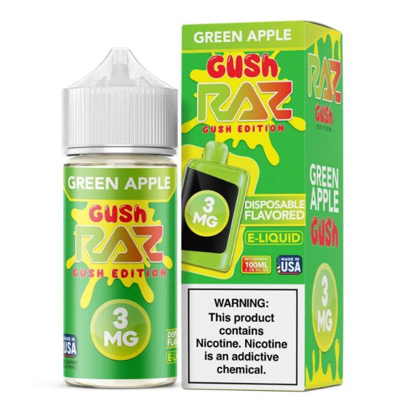 RAZ Gush Edition E-liquid Wicked & Vivi's House Green Apple Gush