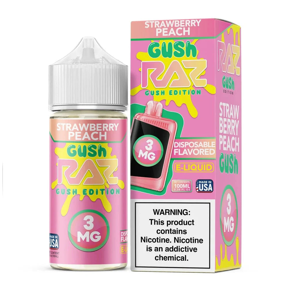 RAZ Gush Edition E-liquid Wicked & Vivi's House Strawberry Peach Gush