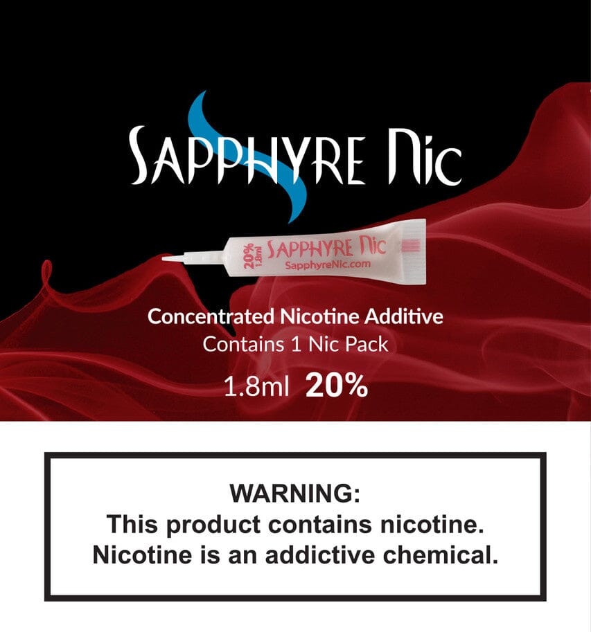 Sapphyre Nic -20% Liquid Nicotine 1.8ml 3 pack Vape Accessories Build