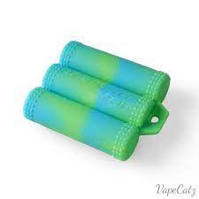 Silicone Battery Case 18650 Triple Vape Accessories Battery Green/Blue