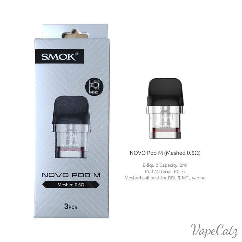 SMOK Novo Pods - Compatible with all Novo Pod Systems Coil Smok 3 Per Box Novo Pod M 0.8 Meshed Top Fill - Grey Box