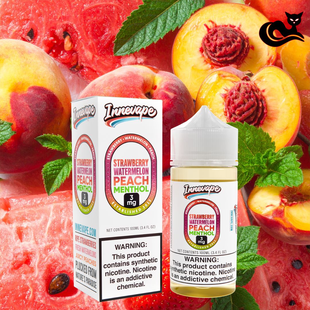 Strawberry Watermelon Peach and Menthol E-Liquid INNEVAPE