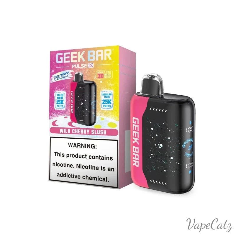 The Geek Bar Pulse X Slush Edition Disposable Wicked & Vivi's House Wild Cherry Slush
