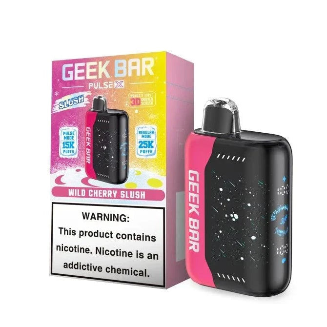 The Geek Bar Pulse X Slush Edition Disposable Wicked & Vivi's House Wild Cherry Slush