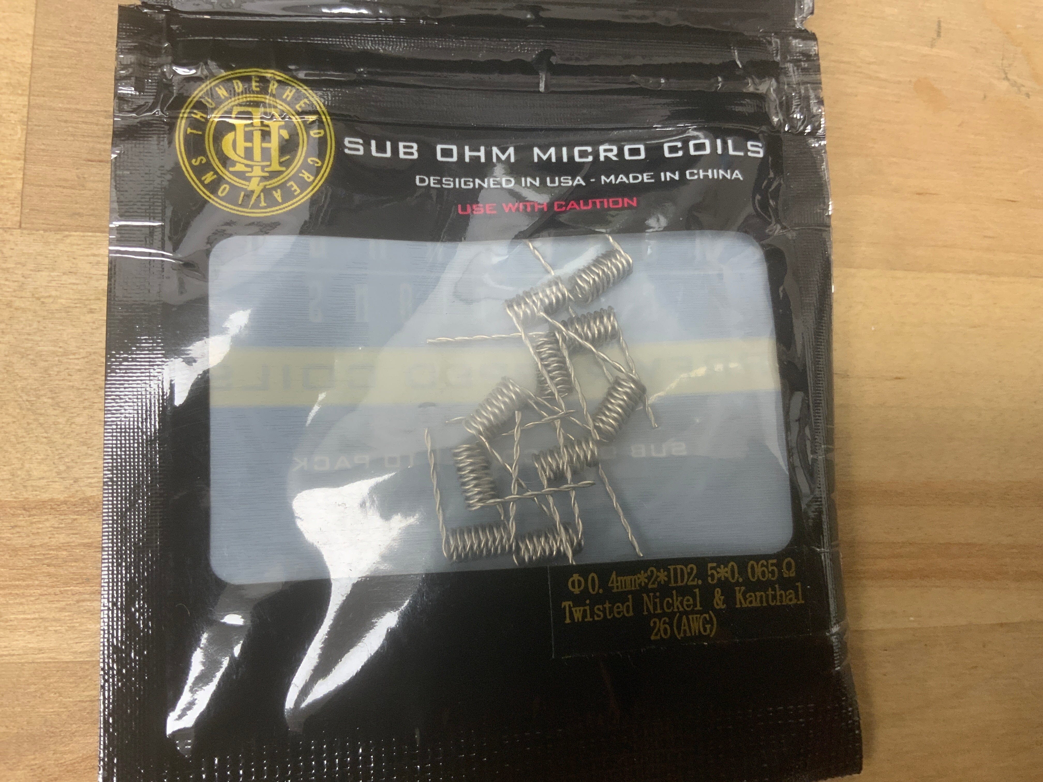 Thunderhead Sub-Ohm Micro Coils Vape Accessories Wire 0.65 Twisted Nickel & Kanthal