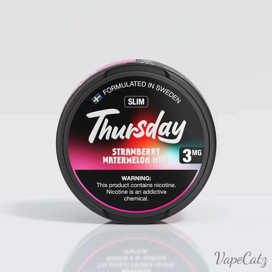 Thursday Slim & Moist Pouches Pouches Thursday Strawberry Watermelon Mint 3mg Single Can