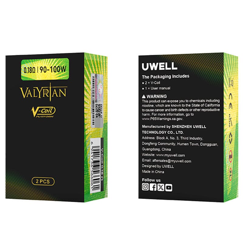 Uwell V-Coil Platform for for Valyrian 2 Tank, Valyrian 2 Pro Tank,Valyrian 3 Tank,Valyrian 4 Tank (2pcs/pack) Classic Collection Classic Collection 0.35ohm
